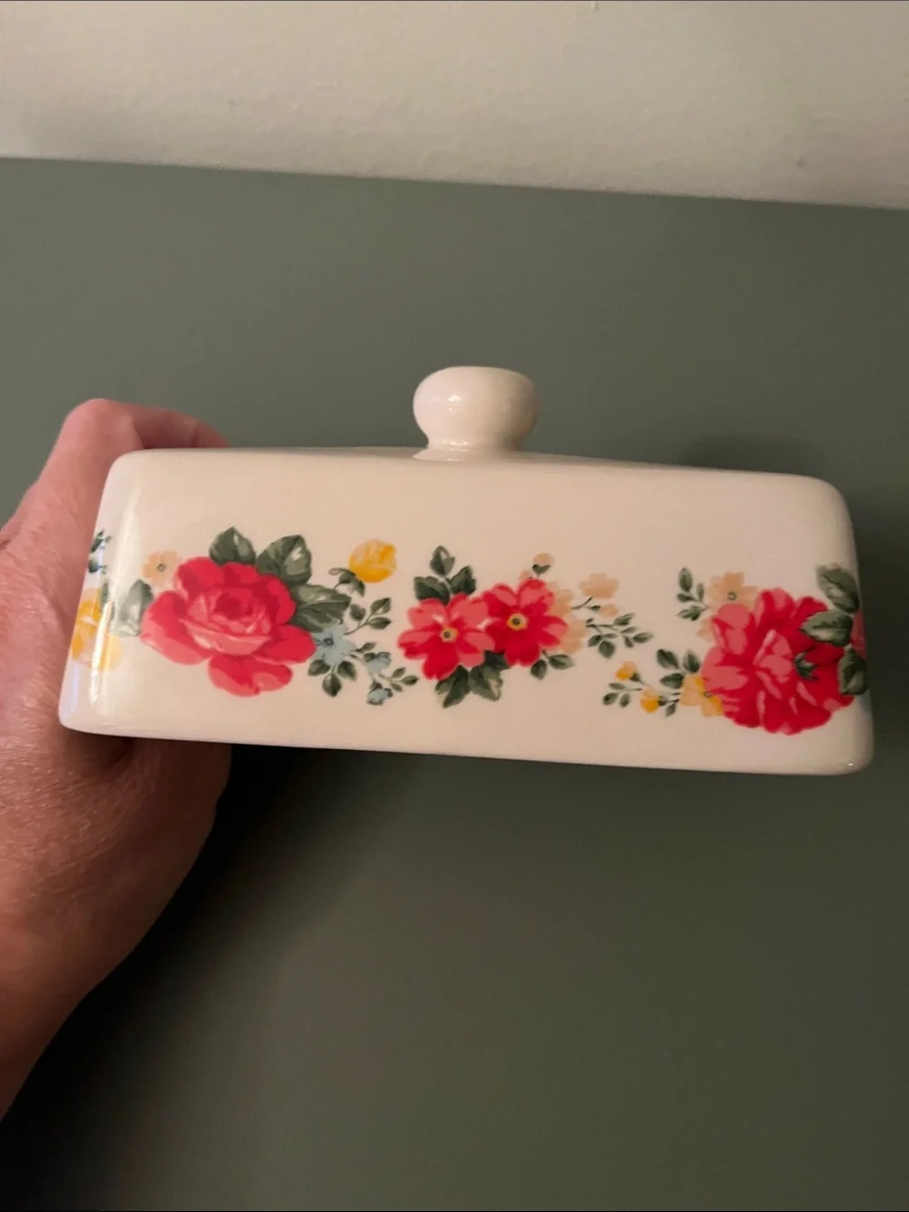 Pioneer Woman Retired Floral Butter Dish
